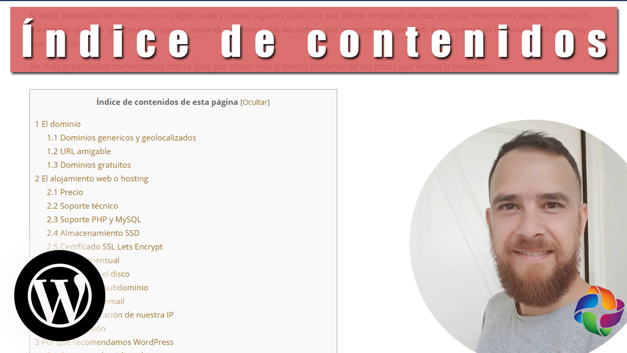 Índice de contenidos ✔️ Table of contents plus ➕